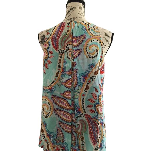 Zack & Rachel Women's Size Small Sleeveless Top Paisley Print 100% Polyester NEW - Picture 4 of 8